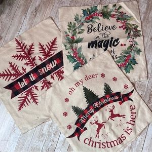 💚THREE 17”x17” pillow covers